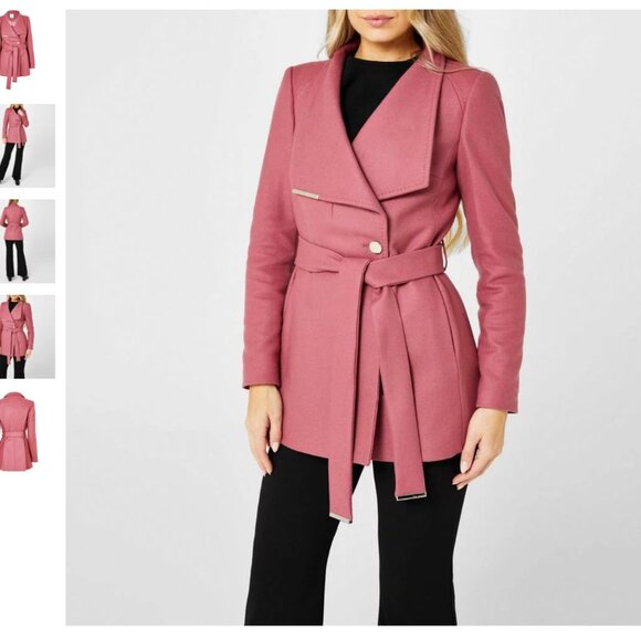 NWT Ted Baker London ROSESS Coat, Ted Size 0 (small) rose pink colour - Picture 5 of 14